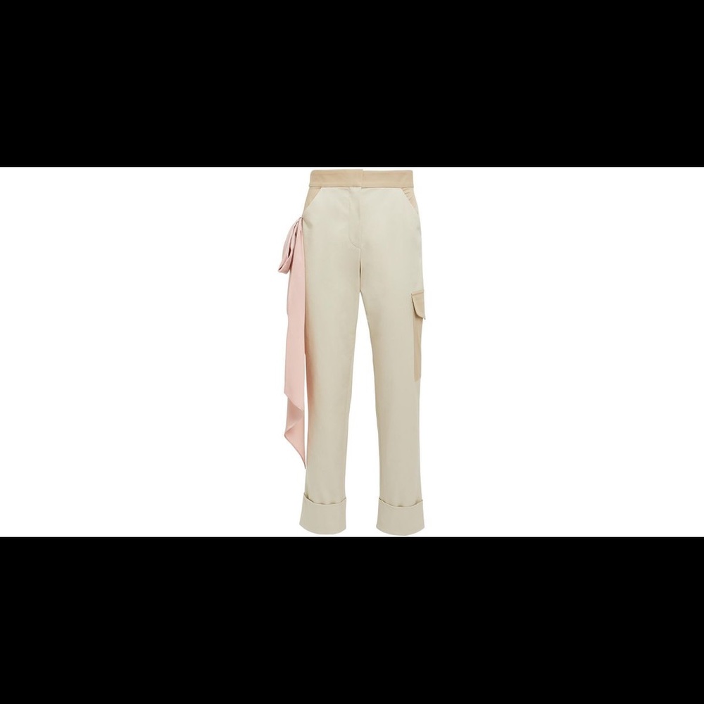 Hellessy Beaton Pink Satin Scarf Cargo Pant